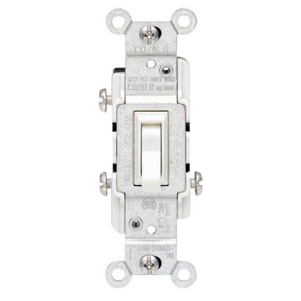 Gorgeousglow 02653-02W 15 amp White CO-ALR Toggle Switch - GO613158