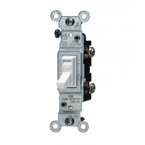 American Imaginations 5.25 in. x 7.25 in. Electrical Switch in White 15 AMP - AI-35001