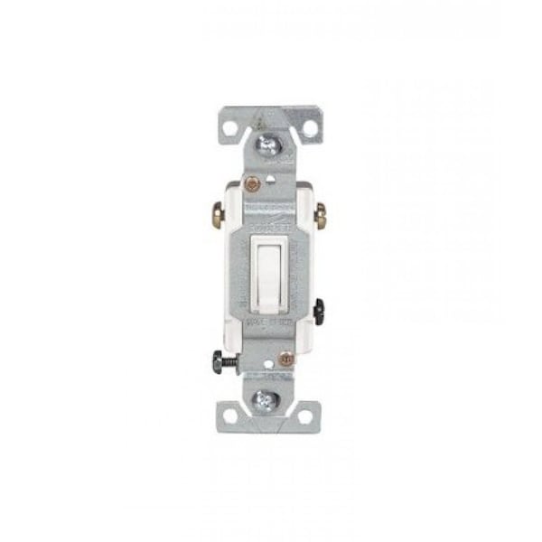 American Imaginations 5.25 in. x 7.25 in. Electrical Switch in White 15 Amp - AI-35003