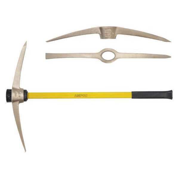 Ampco Safety Tools Railroad Pick, Wooden Hndle, 37" L, 6.6 lb. - 7704