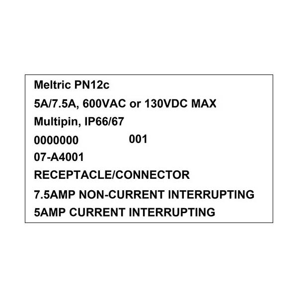 Meltric 07-A4001 RECEPTACLE - 07-A4001