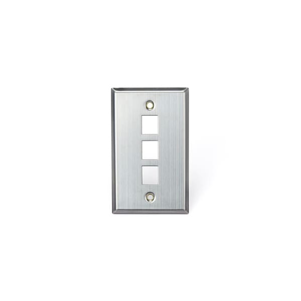Leviton Number of Gangs: 1 302 Stainless Steel, Brushed Finish, Silver - 43080-1S3