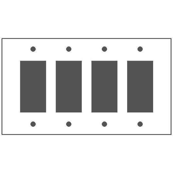 Mulberry Wallplates 4G GFI MIDI PLAST WHT - 32837