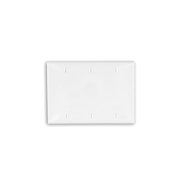 Leviton Wallplates 3 Gang Blank Wallplate Ivory - 80735-I