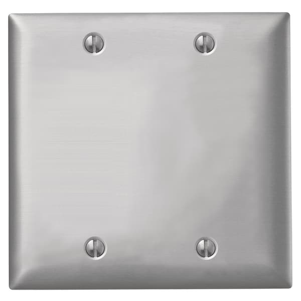 Hubbell Wiring Device-Kellems Wall Plates and Boxes, Number of Gangs: 2 Aluminum, Lacquer Coated Finish - SA23