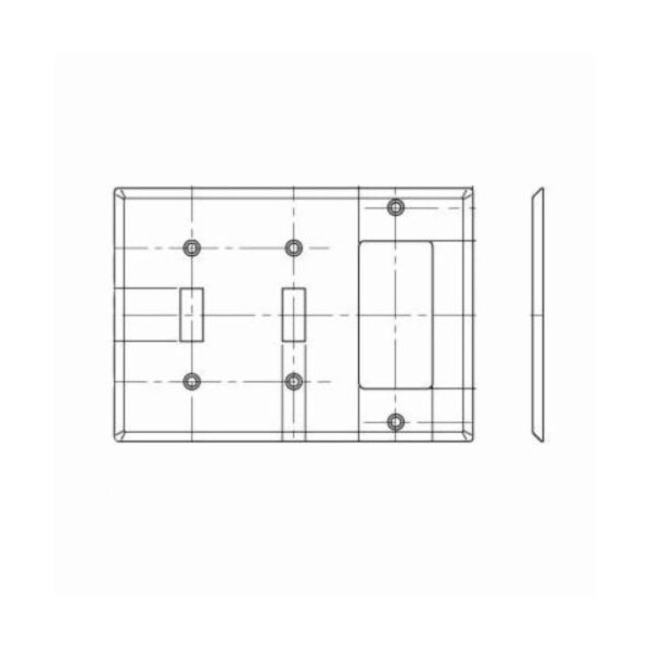 Leviton Combination 3 Gang Wallplate - 84421-40