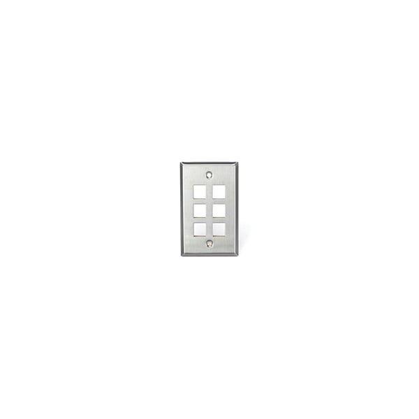 Leviton Number of Gangs: 1 302 Stainless Steel, Brushed Finish, Silver - 43080-1S6
