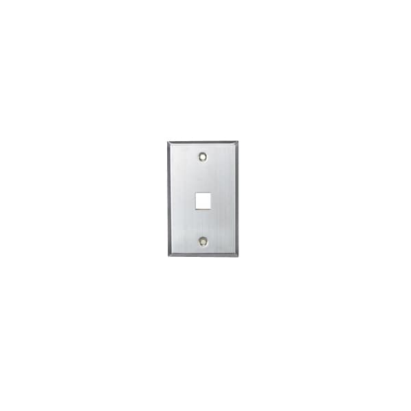 Leviton 1-Port Wallplate Unloaded, 1-Gang Use W/Snap-In Modules - 43080-1S1