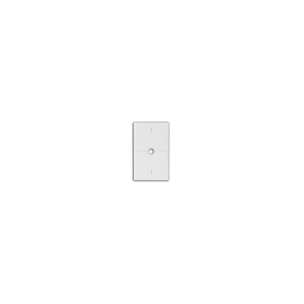 Leviton 1-Port Split Wallplate, .406" Round Hole, White - N751-W