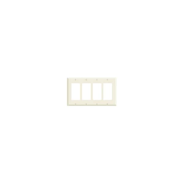 Leviton Decora 4 Gang Wall Plate - 80412-NI