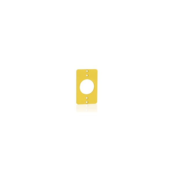 Leviton Power Distribution Units Pdus Coverplate 1.56 Diam Single-Gang Yellow - 3055-Y