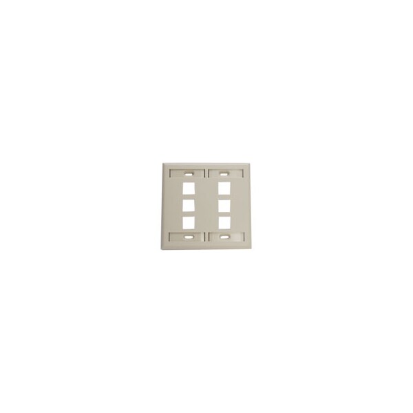 Leviton Number of Gangs: 2 High-Impact Plastic, Ivory - 42080-6IP