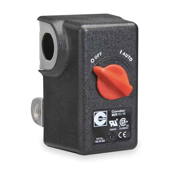 Interruptor de presión Condor Usa, (4) Puertos, 1/4 pulgadas NPT hembra, DPST, 20 a 105 psi, Acción estándar - 11SC2X