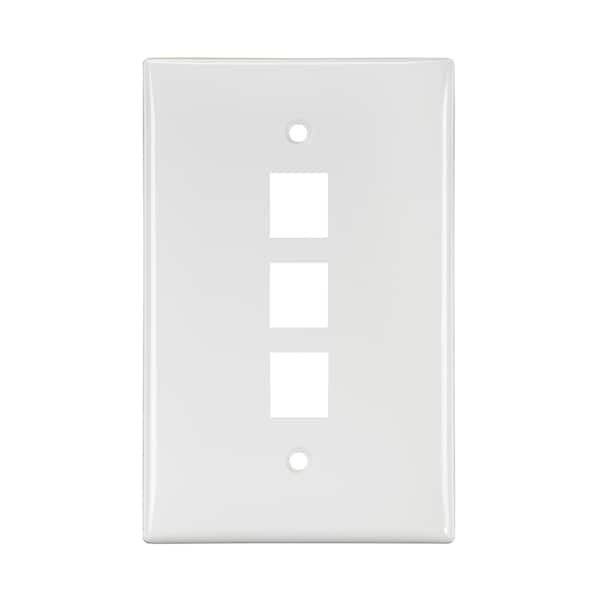 Leviton Number of Gangs: 1 High-Impact Nylon, Smooth Finish, White - 41091-3WN