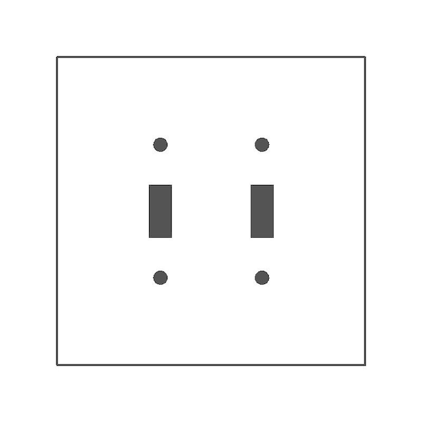 Mulberry Wallplates 2G 302SS JUMBO SWITCH - 93872