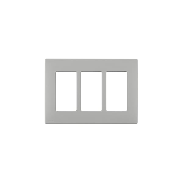 Leviton WALLPLATES RENU 3 GANG WLPLT PEBBLE GRAY - REWP3-PG