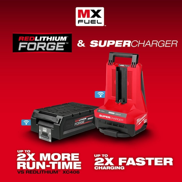 Milwaukee Tool MX FUEL REDLITHIUM FORGE HD12.0 Battery and Super Charger Expansion Kit - MXFSC-1HD12