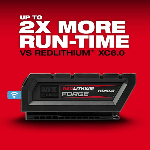 Milwaukee Tool MX FUEL REDLITHIUM FORGE HD12.0 Battery and Super Charger Expansion Kit - MXFSC-1HD12