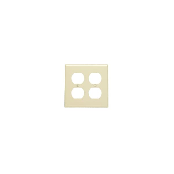 Leviton Wallplates Or Wp 2G Dup Outlet Thermopl - 80716-ORG