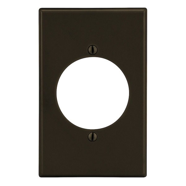 Hubbell Wiring Device-Kellems Wallplate, Mid-Size 1-Gang, 2.15" Opening, Brown - PJ724
