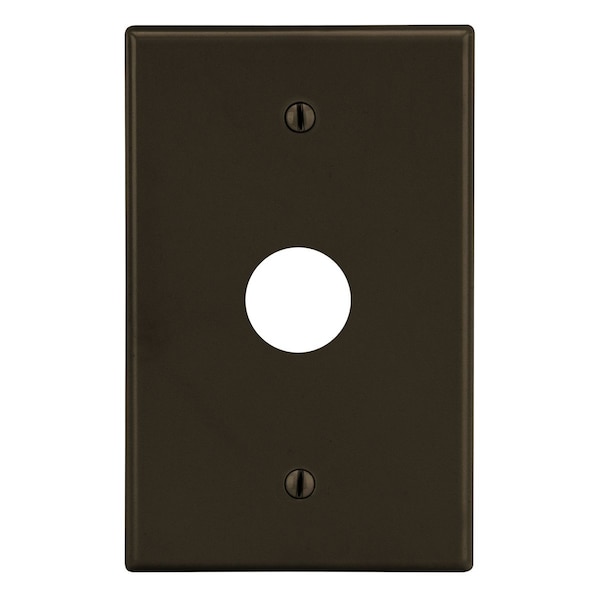 Hubbell Wiring Device-Kellems Wallplate, 1-Gang, .625" Opening Box Mount, Brown - P737
