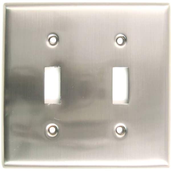 Rusticware Double Switch Plate, Number of Gangs: 2 Satin Nickel Finish - 785SN