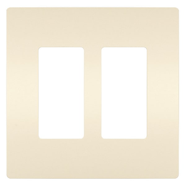 Zoro Select Rocker Wall Plate, Number of Gangs: 2 Plastic, Smooth Finish, Light Almond - RWP262LA