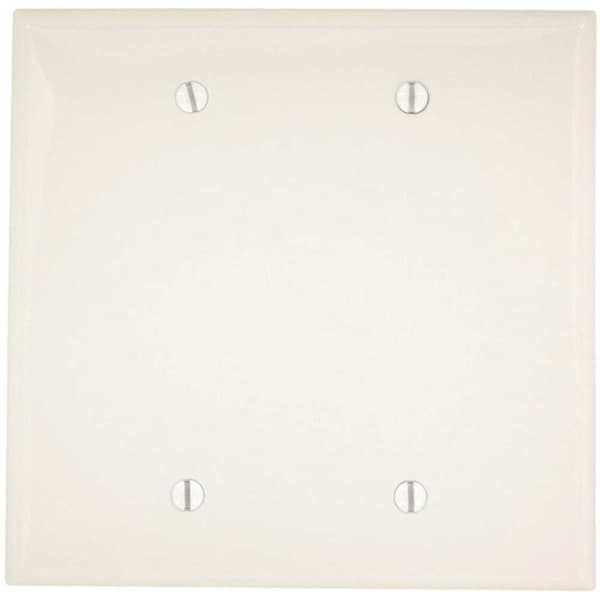 Leviton White 2-Gang Blank Plate Wall Plate - R52-0PJ23-00W