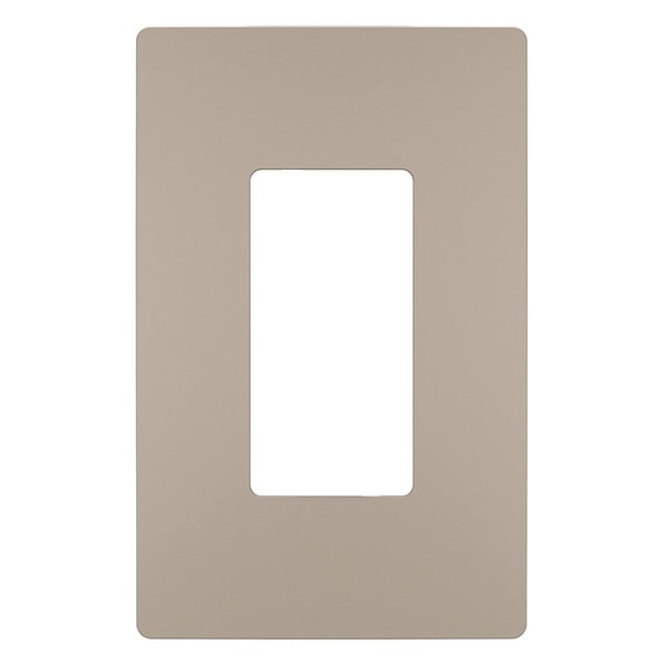 Zoro Select Rocker Wall Plate, Number of Gangs: 1 Plastic, Smooth Finish, Silver - RWP26NICC6