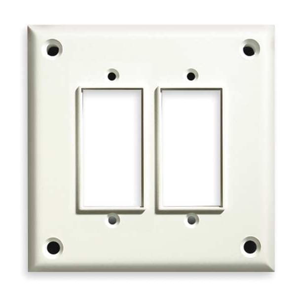 Cortech Double Ground Fault Interrupter Wall Plates and Covers, Number of Gangs: 2 Textured Finish, White - TPDGF