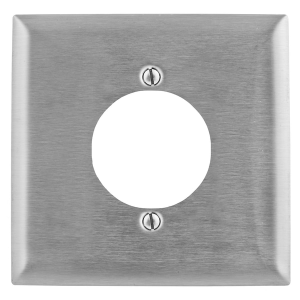 Hubbell Wiring Device-Kellems Wall Plates and Boxes, Number of Gangs: 2 Stainless Steel, Brushed Finish, Silver - SS702