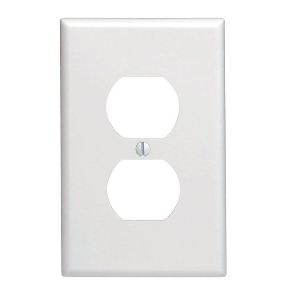 Leviton Leviton White 1 gang Thermoset Plastic Duplex Outlet Wall Plate - 80503-00W