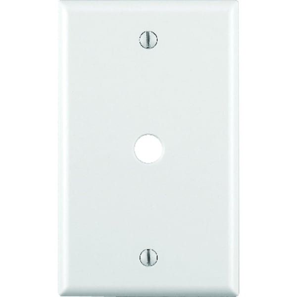 Leviton White 1 gang Thermoset Plastic Cable/Telco Wall Plate - 88013-000