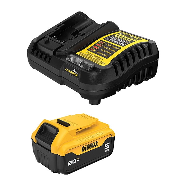Dewalt Battery and Charger Kit, Li-ion, 20V - DCB205C