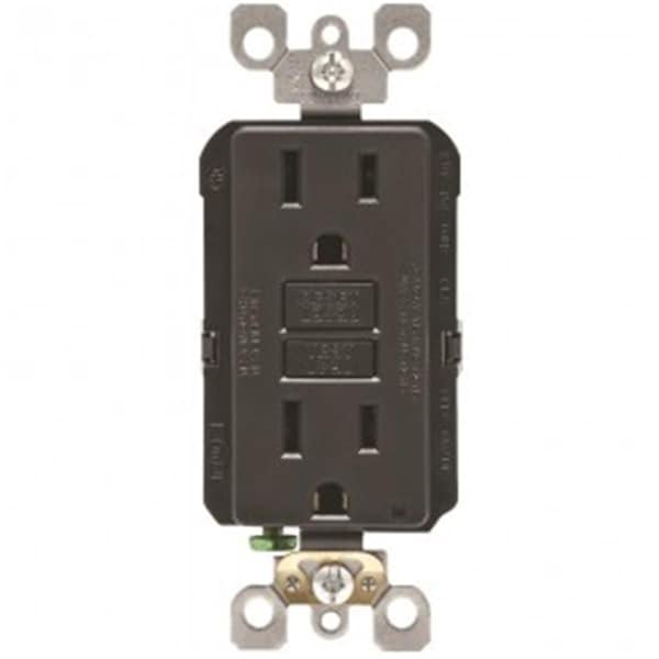 Gorgeousglow Mfg R04-GFNT1-0KE Outlet Gfci St 15A & 125V Black - GO15576