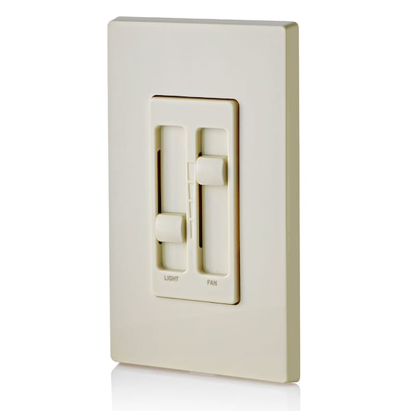 Leviton DIMMER SWITCH SURESLIDE UNIV FAN-LIGHT 120V LT-ALD - 66DF-10T