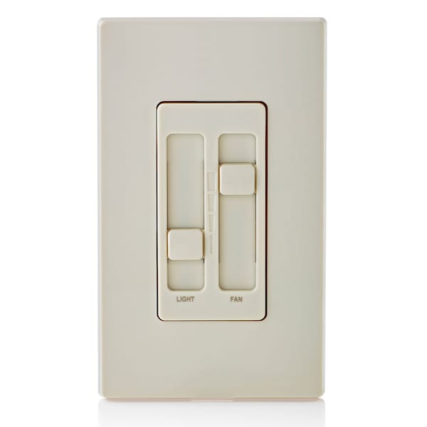 Leviton DIMMER SWITCH SURESLIDE UNIV FAN-LIGHT 120V LT-ALD - 66DF-10T