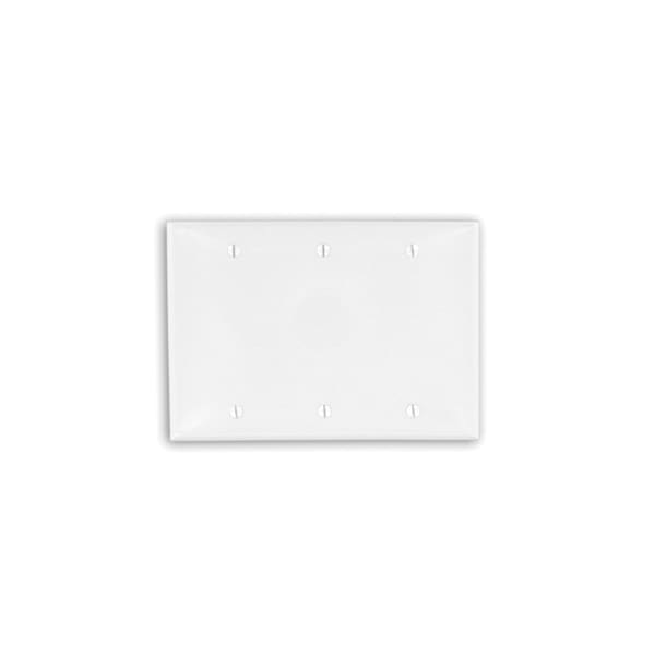 Leviton Wallplates 3 Gang Blank Wallplate Gray - 80735-GY