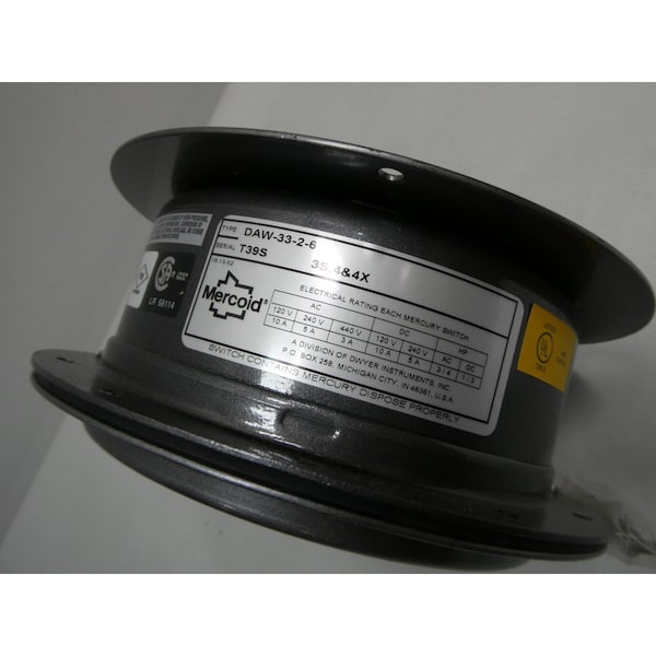 Interruptor de presión Mercoid 5-100PSI 120/240/440V-AC - DAW-33-2-6