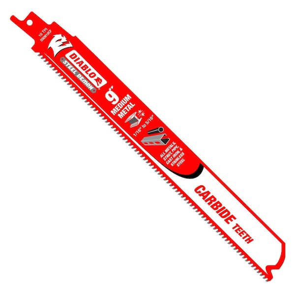 Diablo Steel Demon Carbide Recip Blades M, PK10, 10 PK - DS0910CF10