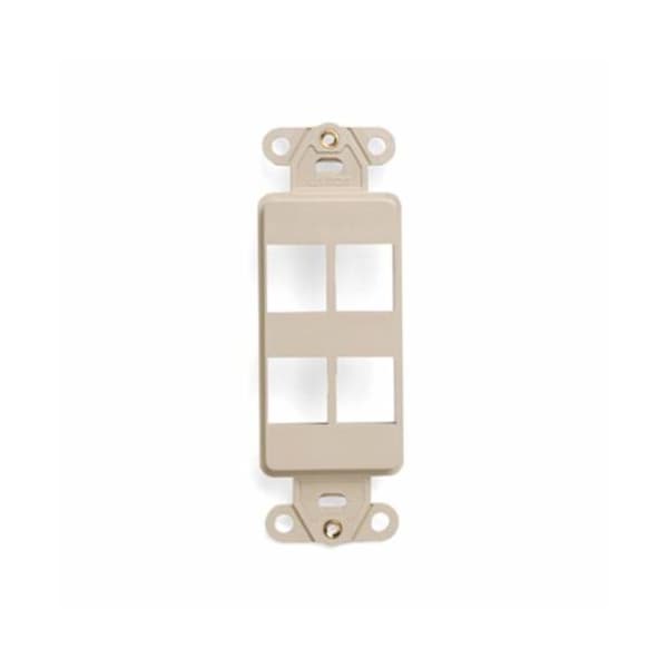 Leviton Wallplates 4-Port Quickport Dec Insrt Ivory - 41644-I