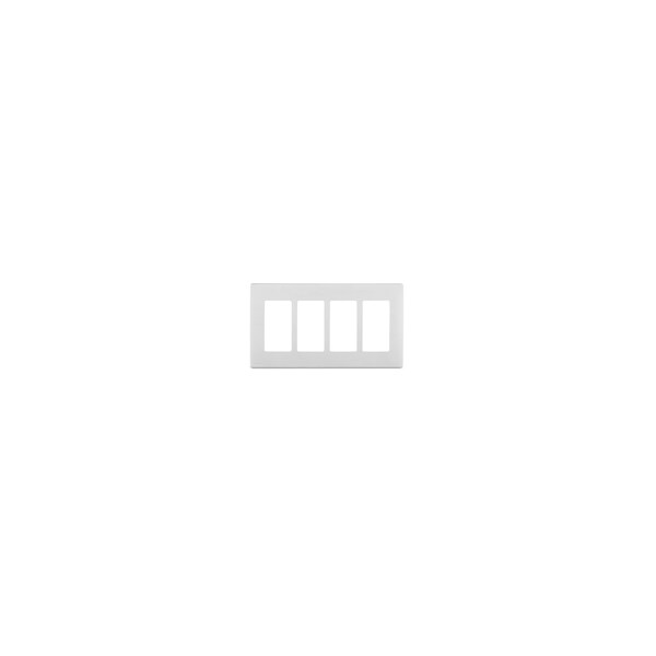 Leviton WALLPLATES RENU 4 GANG WPLT WHITE ON WHITE - REWP4-WW