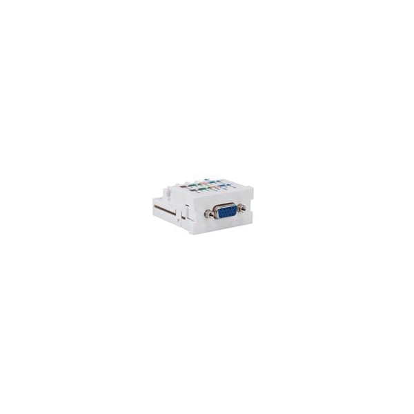 Leviton WALLPLATES MOS VGA 110 TERM MONITOR 1U MODULE WHITE - 41295-VMW