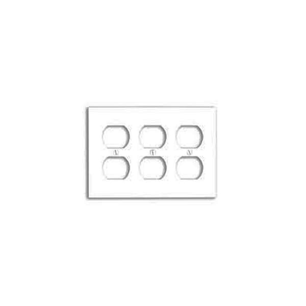 Mulberry Number of Gangs: 3 Steel, Semi-Gloss Finish, White - 86103