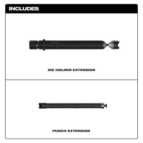 Milwaukee Tool Die Holder Extension for M12 FUEL 16 Gauge Nibbler - 49-72-0152