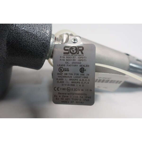 Interruptor de presión Sor 200-1000Psi 250V-Ac - 9AH-EF5-M4-C2A-RRTB