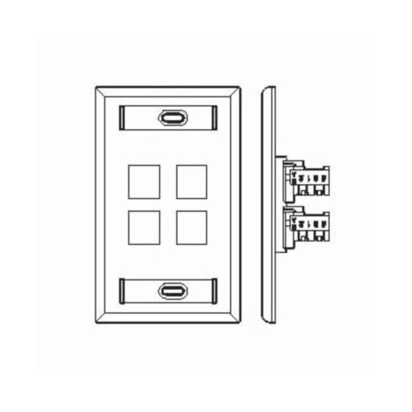 Leviton Number of Gangs: 1 High-Impact Plastic, Grey - 42080-2GS