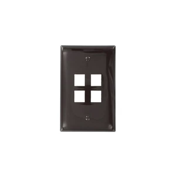 Leviton Number of Gangs: 1 High-Impact Nylon, Smooth Finish, Brown - 41091-4BN