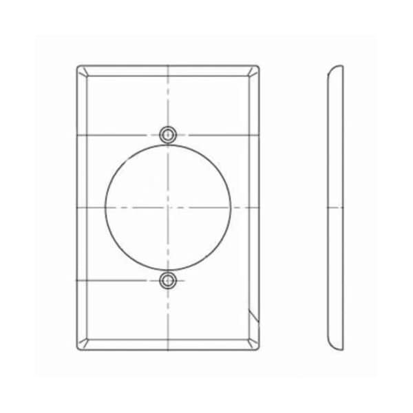 Leviton Wallplates Iv Wp 1G Powet Outlet 2, 147 Hole - 80528-I