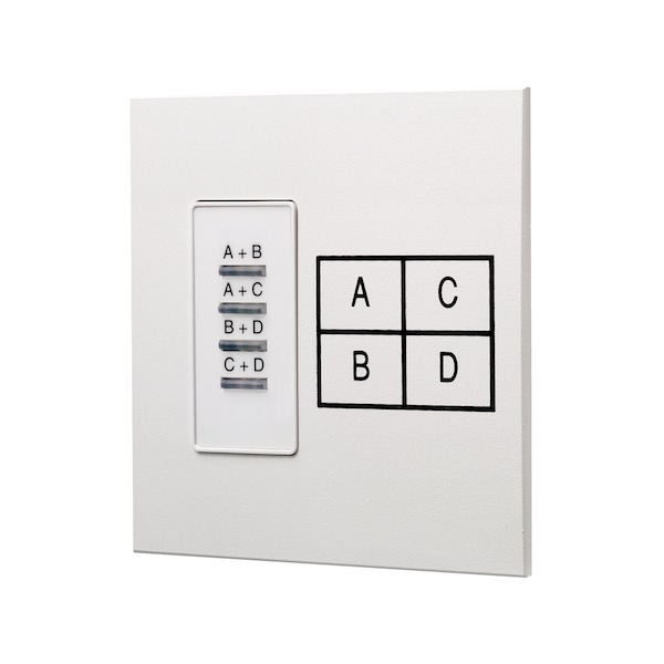 Leviton LIGHTING CONTROLS DIMEN ROOM STN 4 RMS W 4 MVBL WALL - D42CS-4W